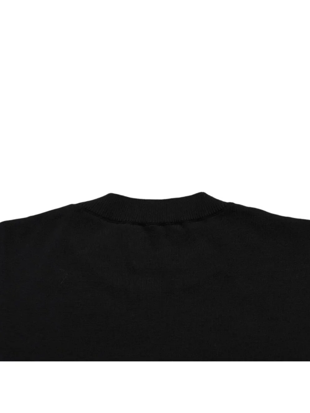 Chanel Knit Short Sleeve Top T-Shirt CC Logo Cotton Black Sweater